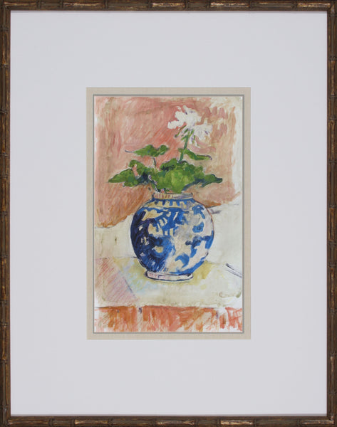 BLUE & WHITE JAR I
