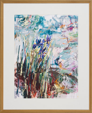 IRISES BY THE POND