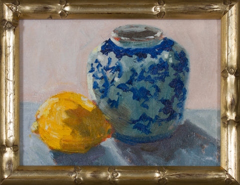 LEMON WITH CHINOISERIE POT