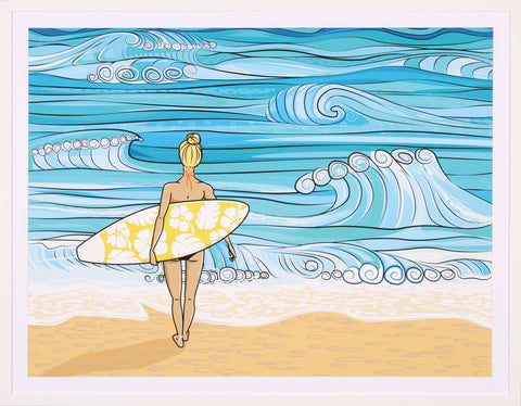 GIRL WITH SURFBOARD